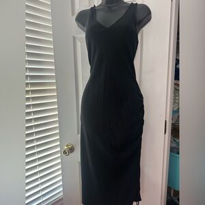 A New Day black long dress that cinches on the side size medium